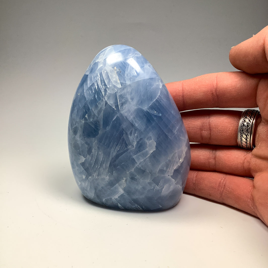 Blue Calcite Stand Up