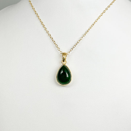 Canadian Jade Gold Finish Pendant