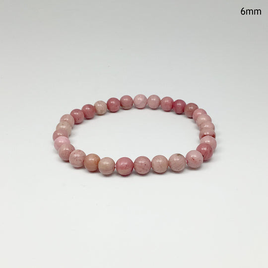 Pink Rhodonite Beaded Bracelet