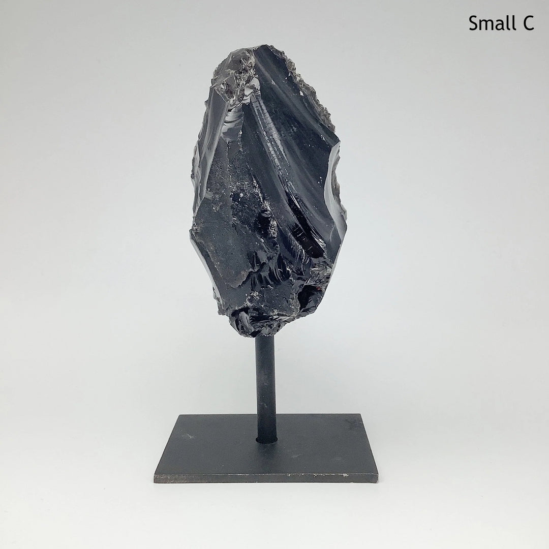 Rough Obsidian on Stand