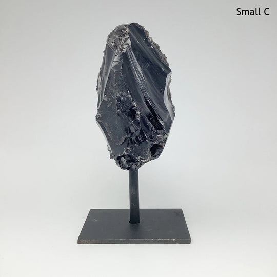 Rough Obsidian on Stand