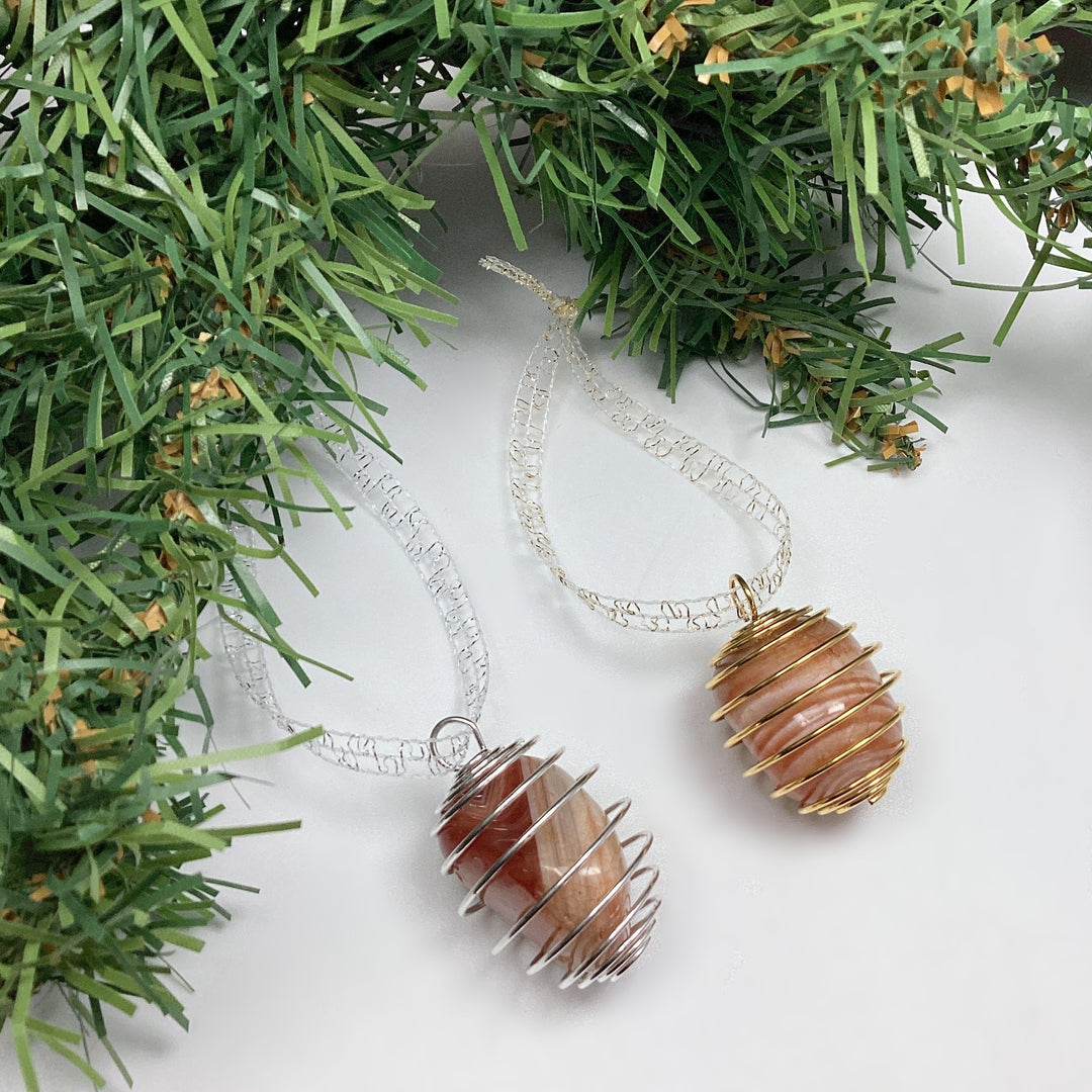 Spiral Gemstone Christmas Ornament