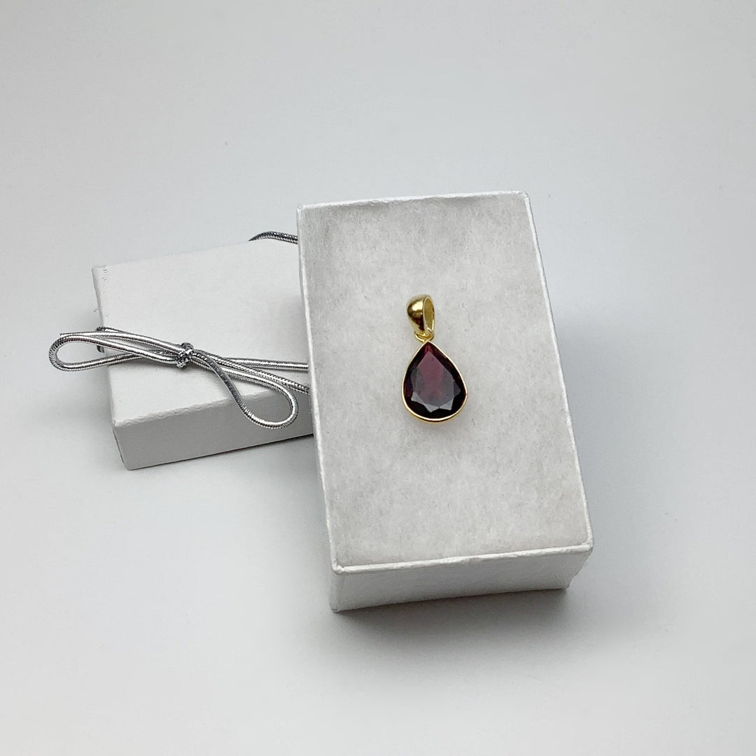 Garnet Gold Finish Pendant