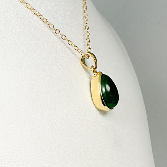 Canadian Jade Gold Finish Pendant