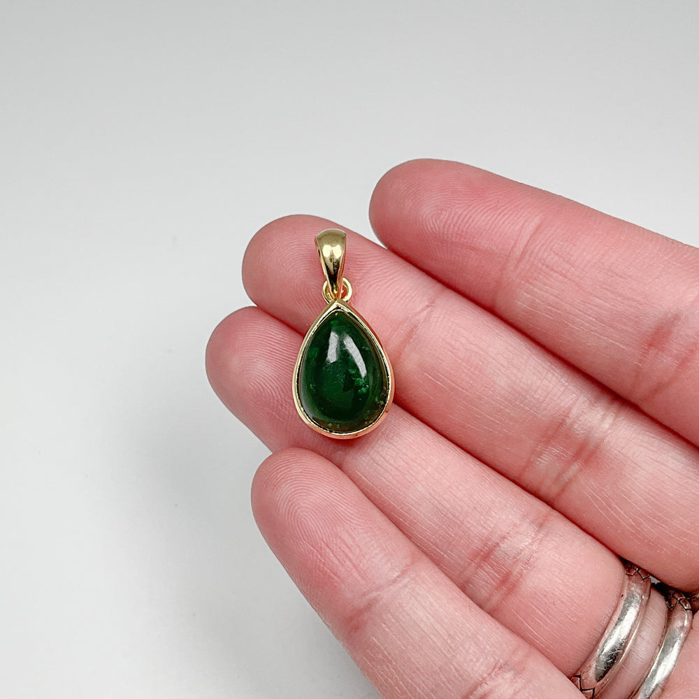 Canadian Jade Gold Finish Pendant