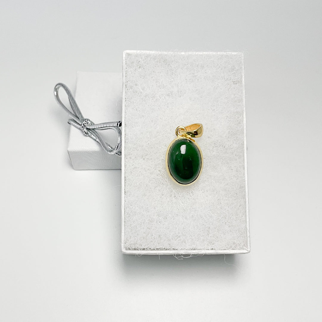 Canadian Jade Gold Finish Pendant