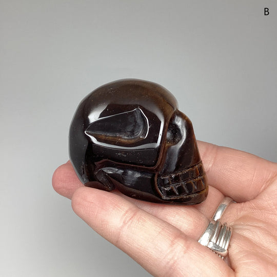 Carved Tiger Eye Skull