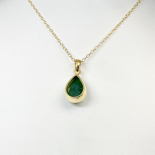 Canadian Jade Gold Finish Pendant