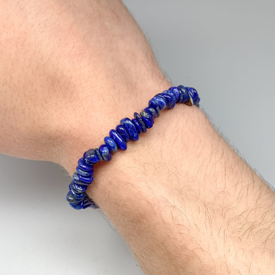 Lapis Lazuli Chip Beaded Bracelet