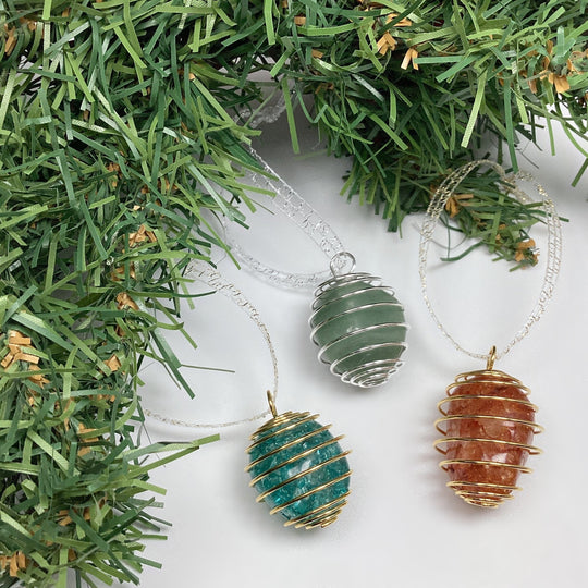 Spiral Gemstone Christmas Ornament