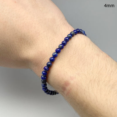 8mm Lapis Lazuli beaded spiritual bracelet stainless steel clasp by  Taormina Jewelry
