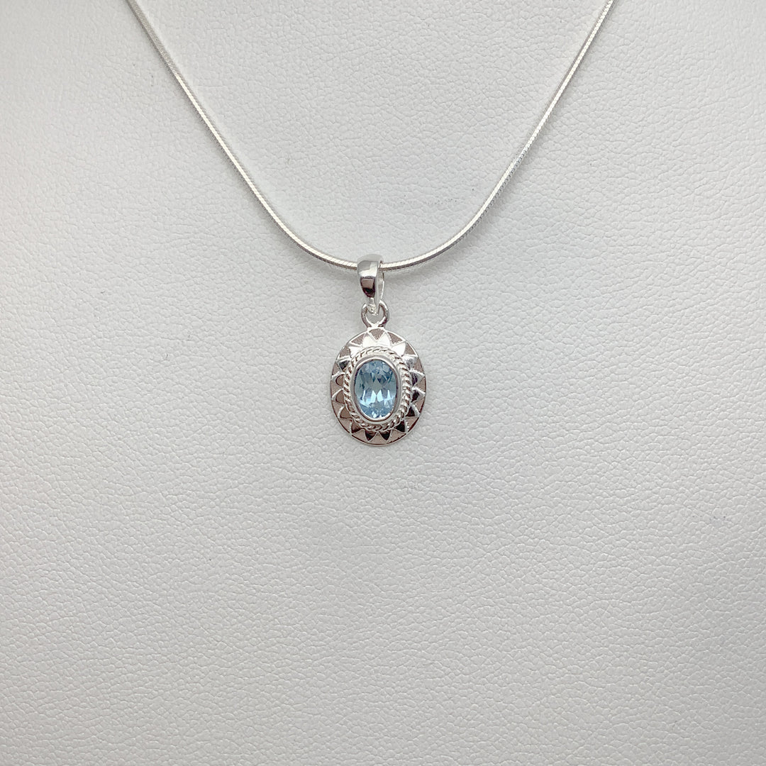 Blue Topaz Pendant