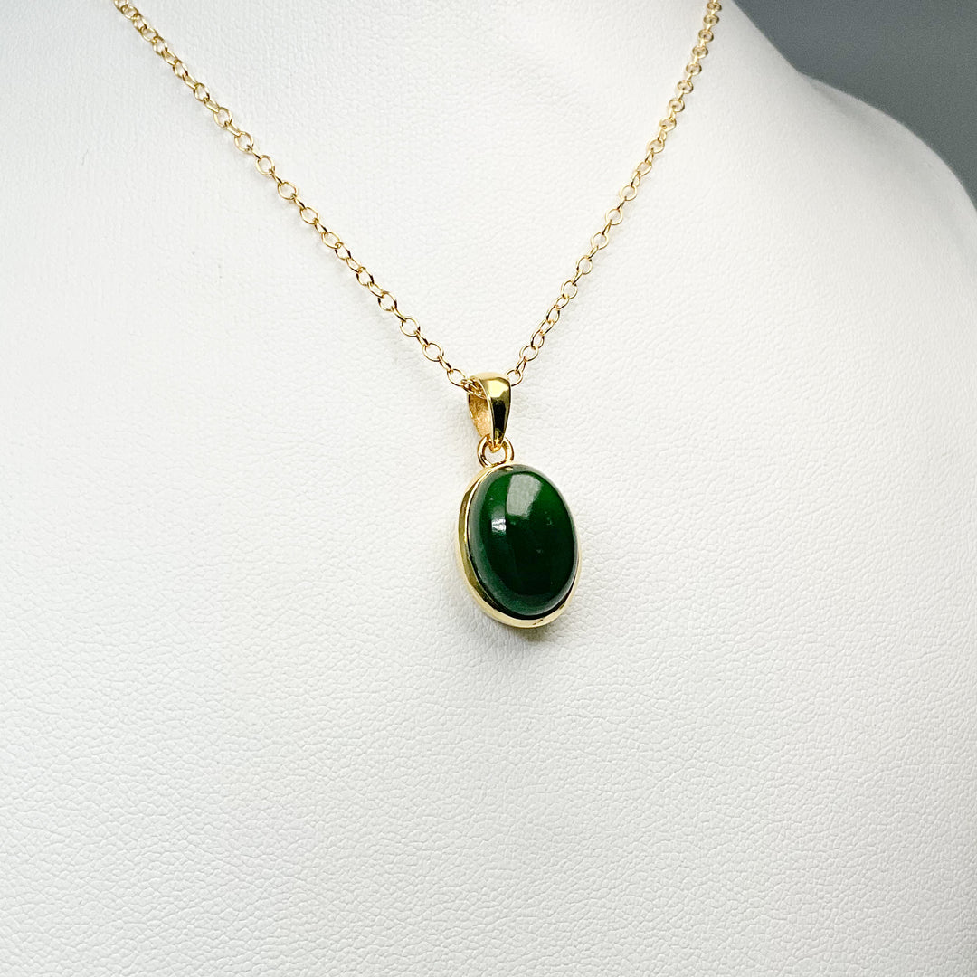 Canadian Jade Gold Finish Pendant