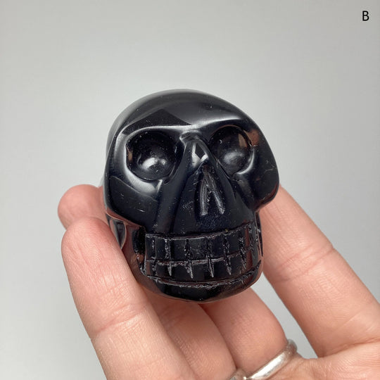 Carved Smoky Quartz Crystal Skull