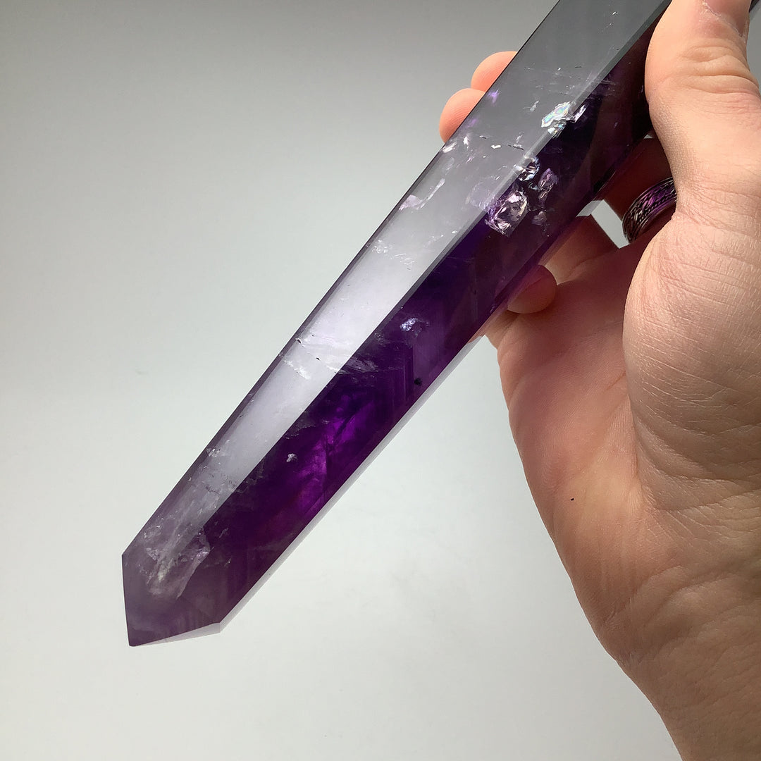 Double Terminated Amethyst Point on Stand