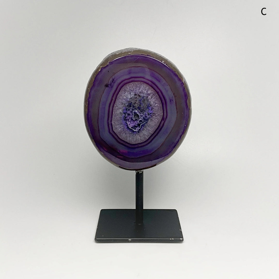 Agate Geode on Stand