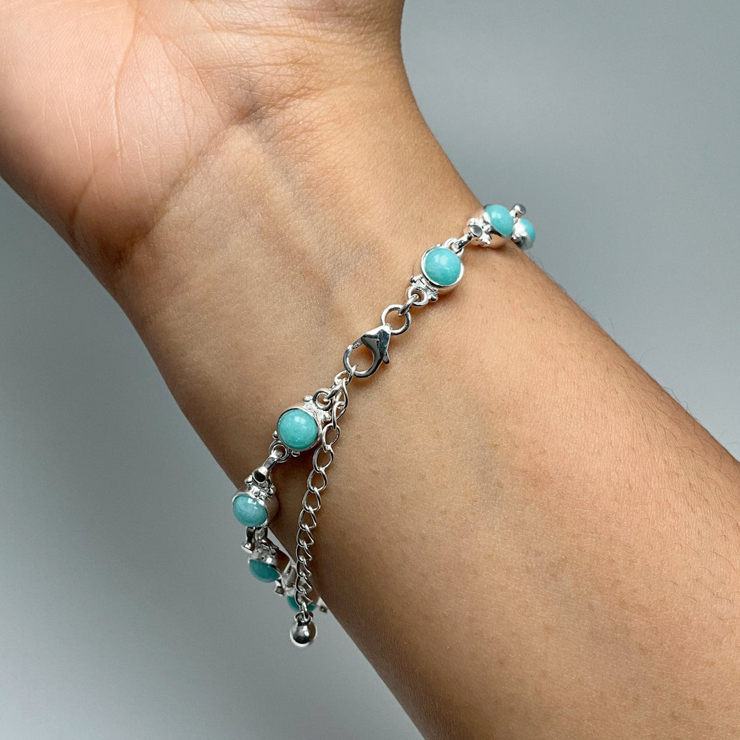 Amazonite Sterling Silver Bracelet