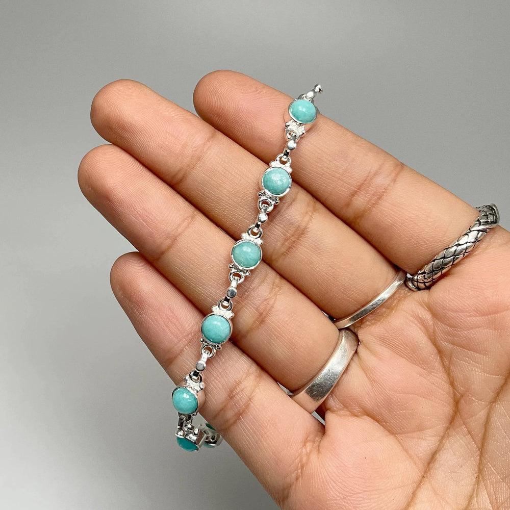 Amazonite Sterling Silver Bracelet