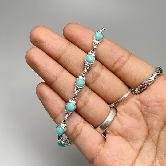 Amazonite Sterling Silver Bracelet