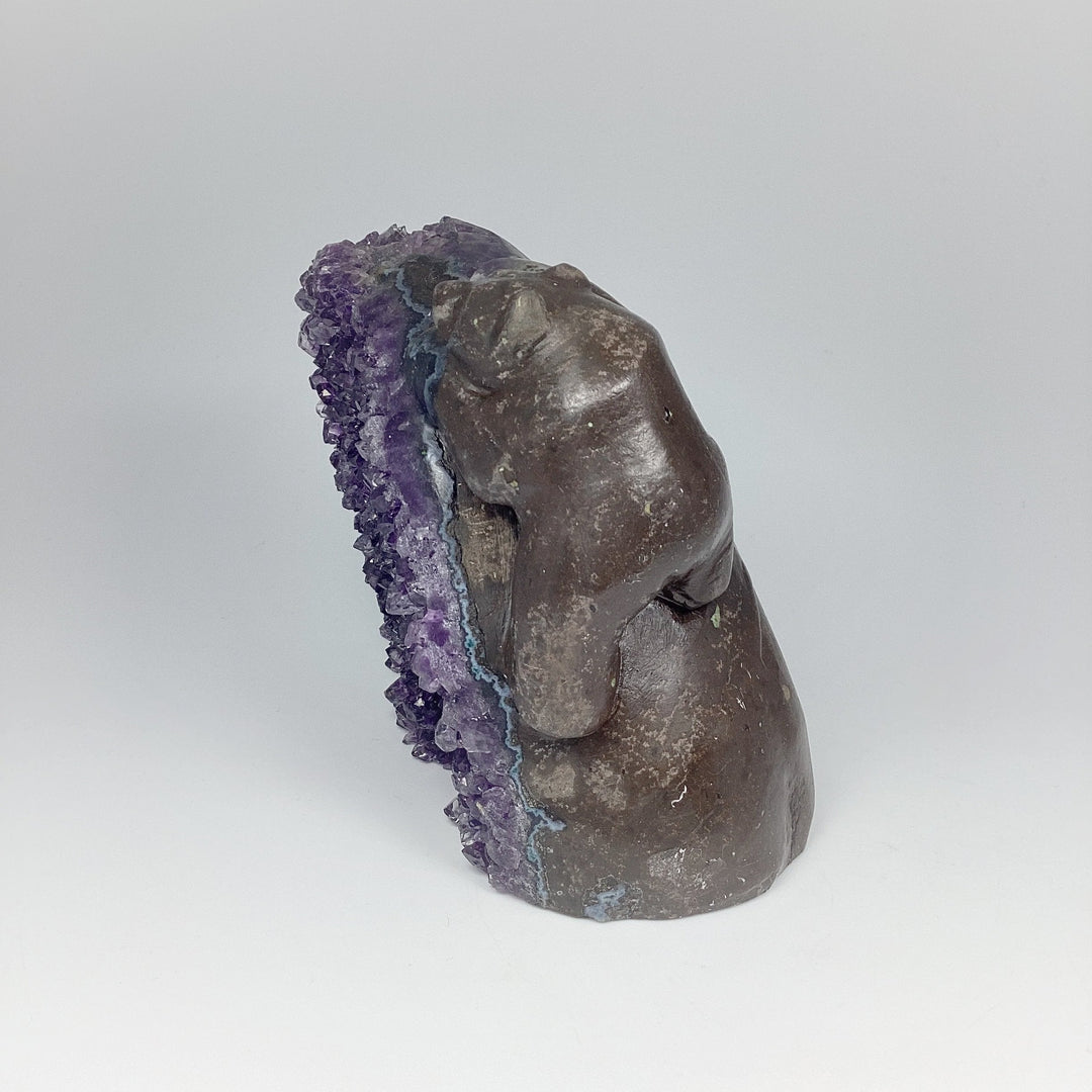 Amethyst Bear Carving