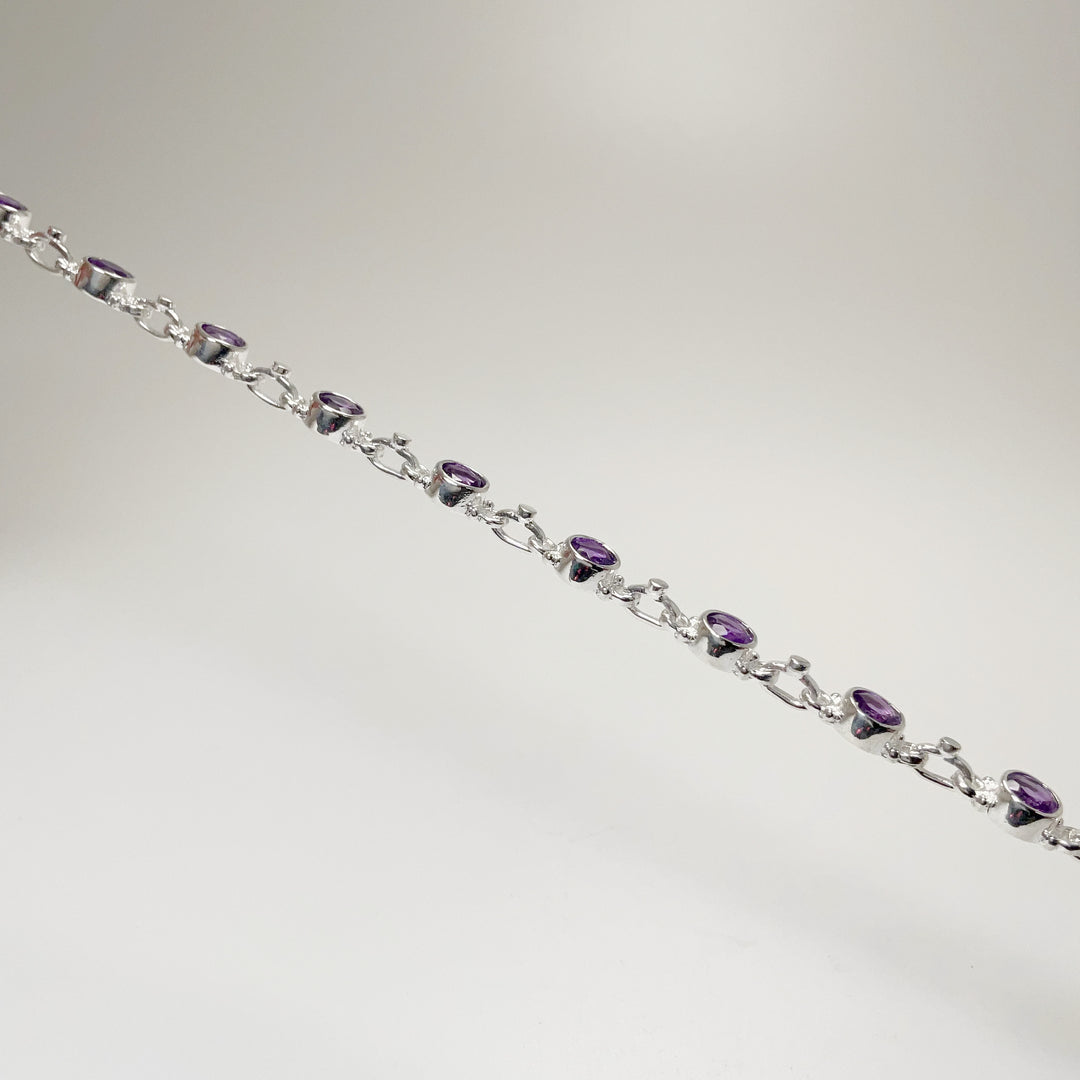 Amethyst Sterling Silver Bracelet