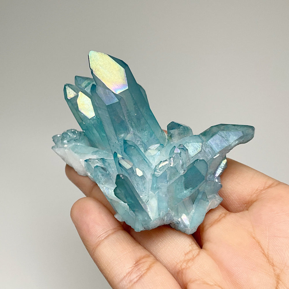 Aqua Aura Quartz Cluster