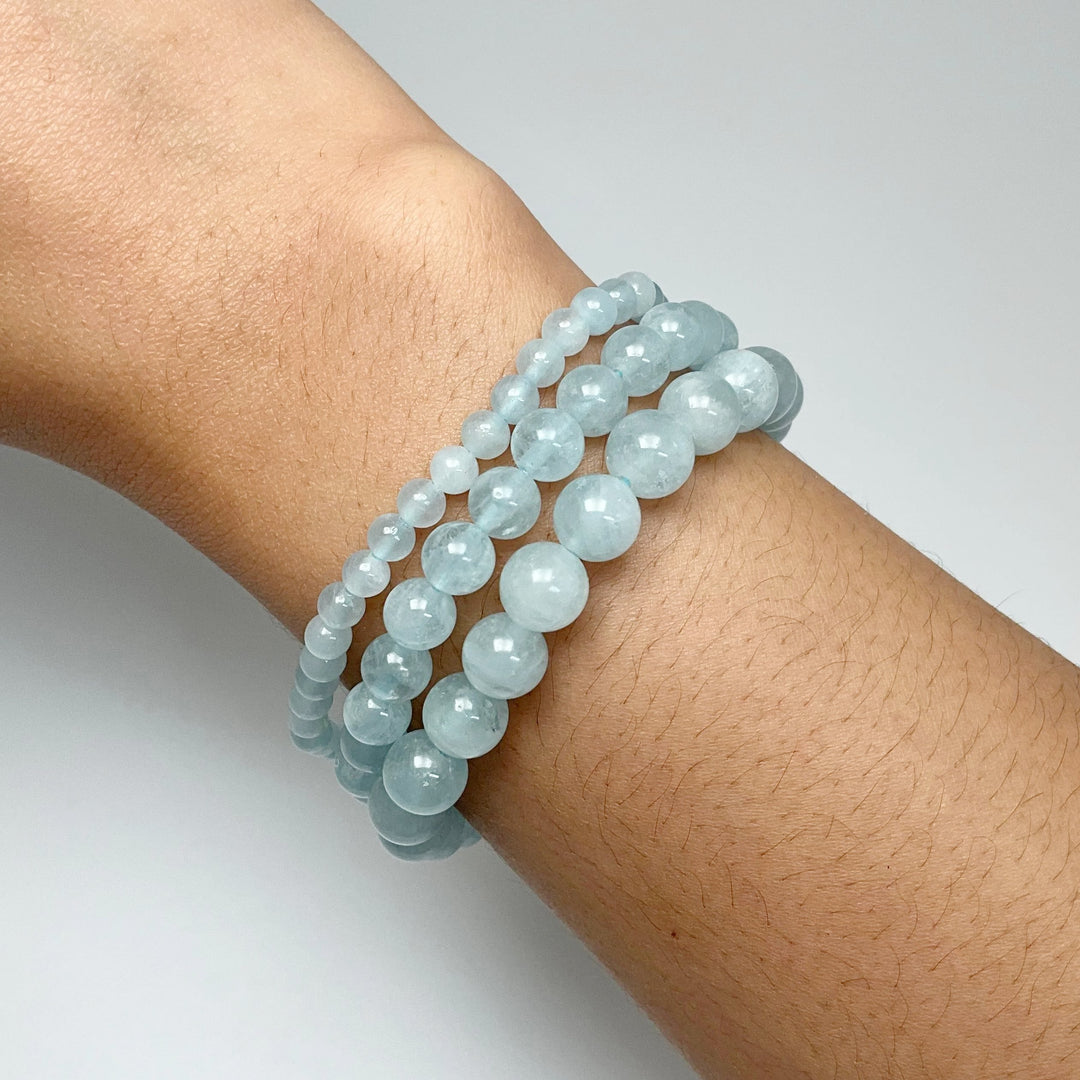 Aquamarine Beaded Bracelet