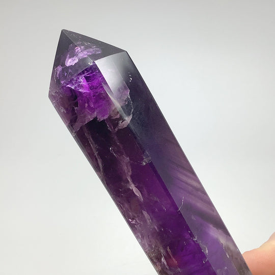 Double Terminated Amethyst Point on Stand