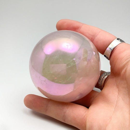 Aura Rose Quartz Sphere