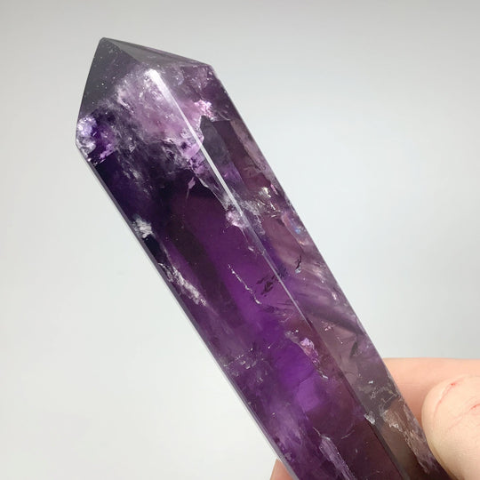 Double Terminated Amethyst Point on Stand