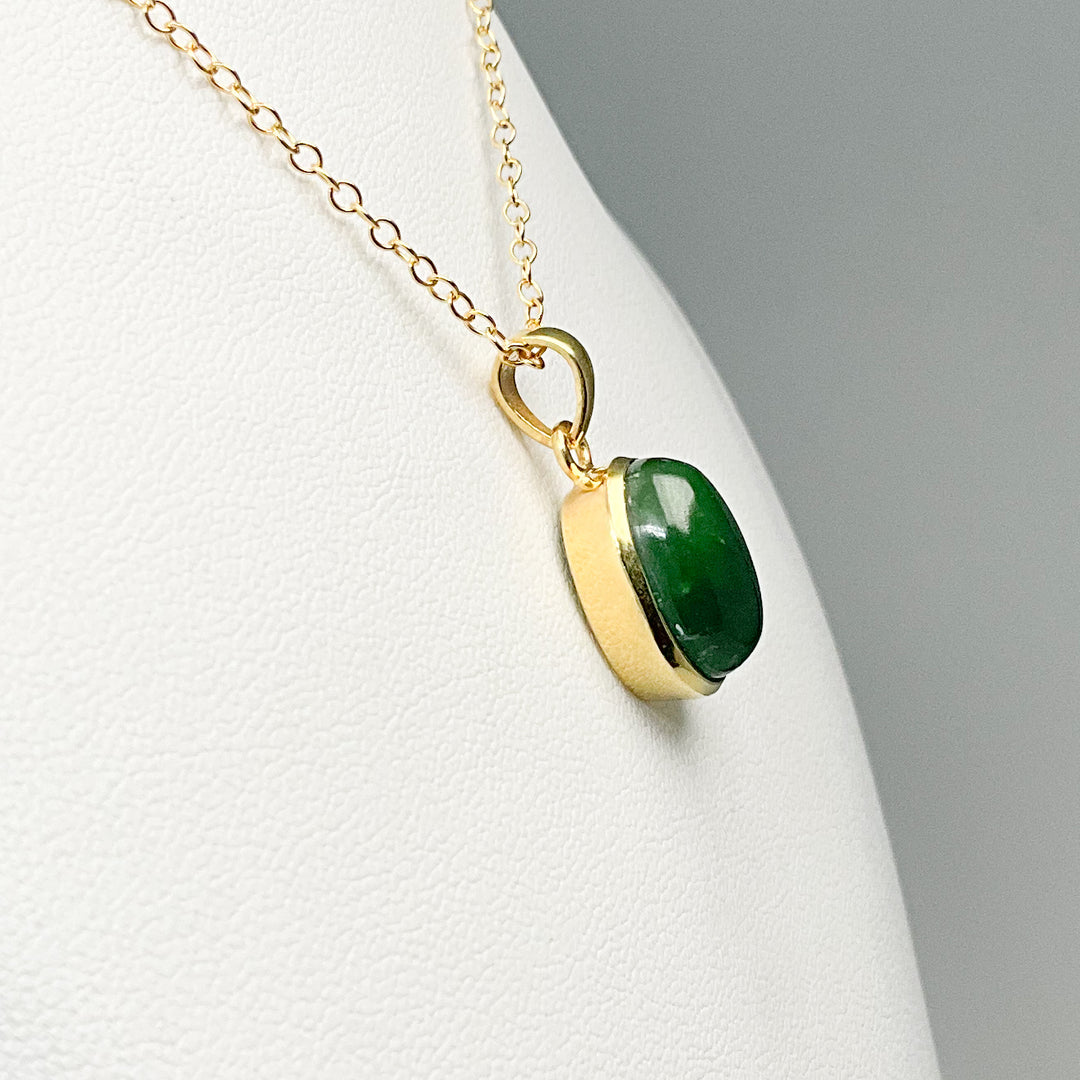 Canadian Jade Gold Finish Pendant