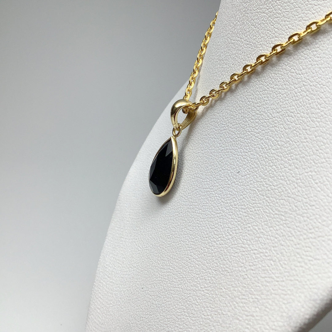 Black Onyx Gold Finish Pendant