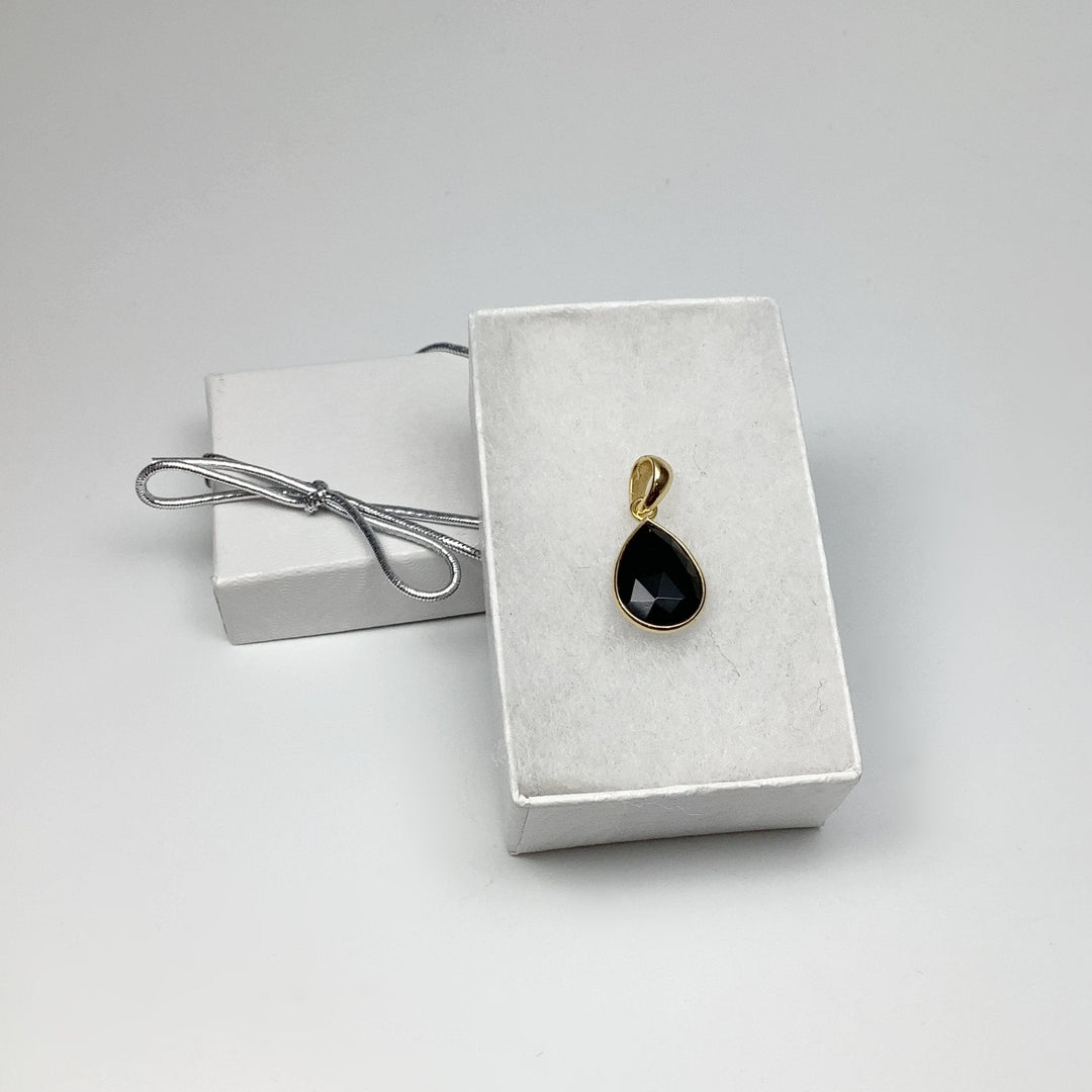 Black Onyx Gold Finish Pendant