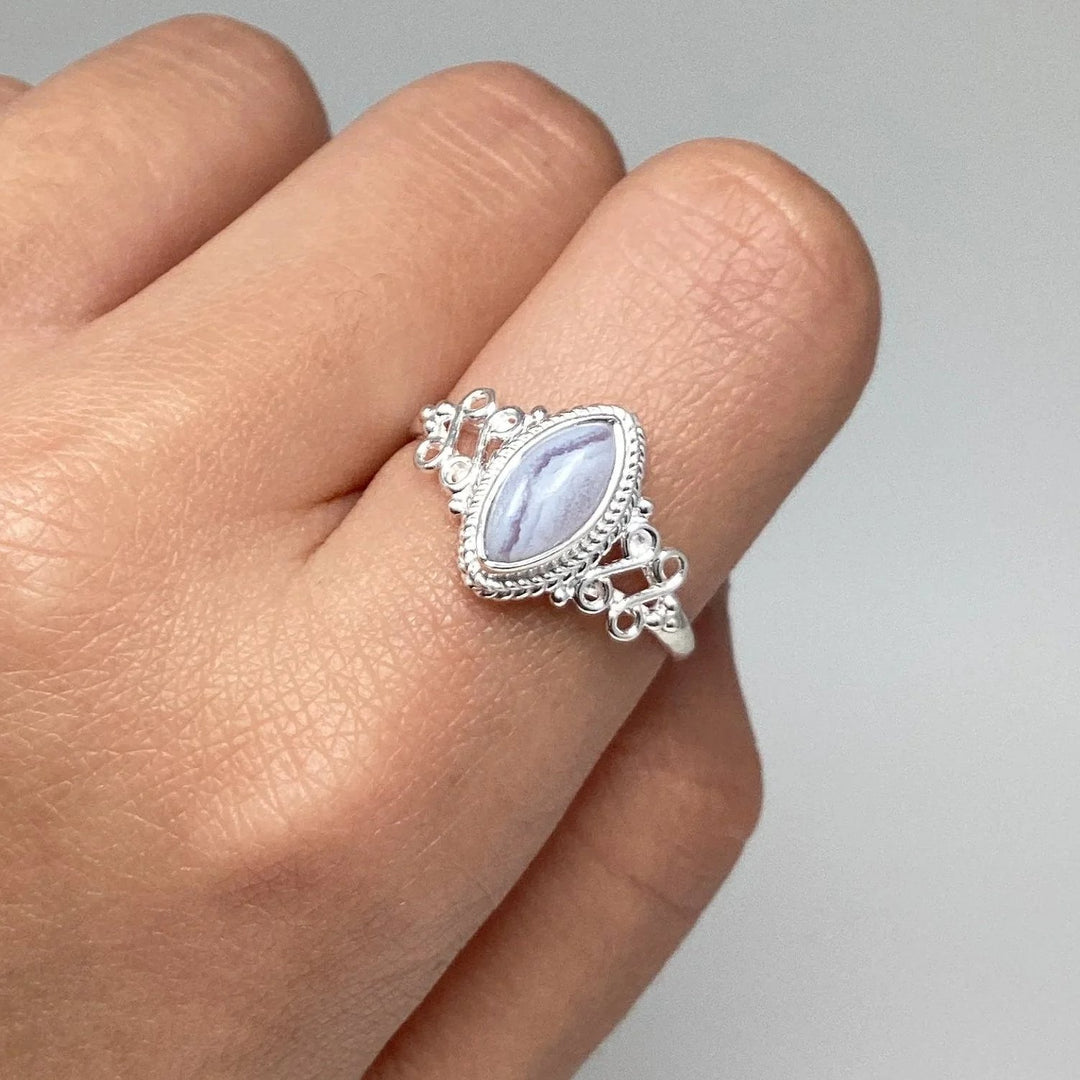 Blue Lace Agate Ring