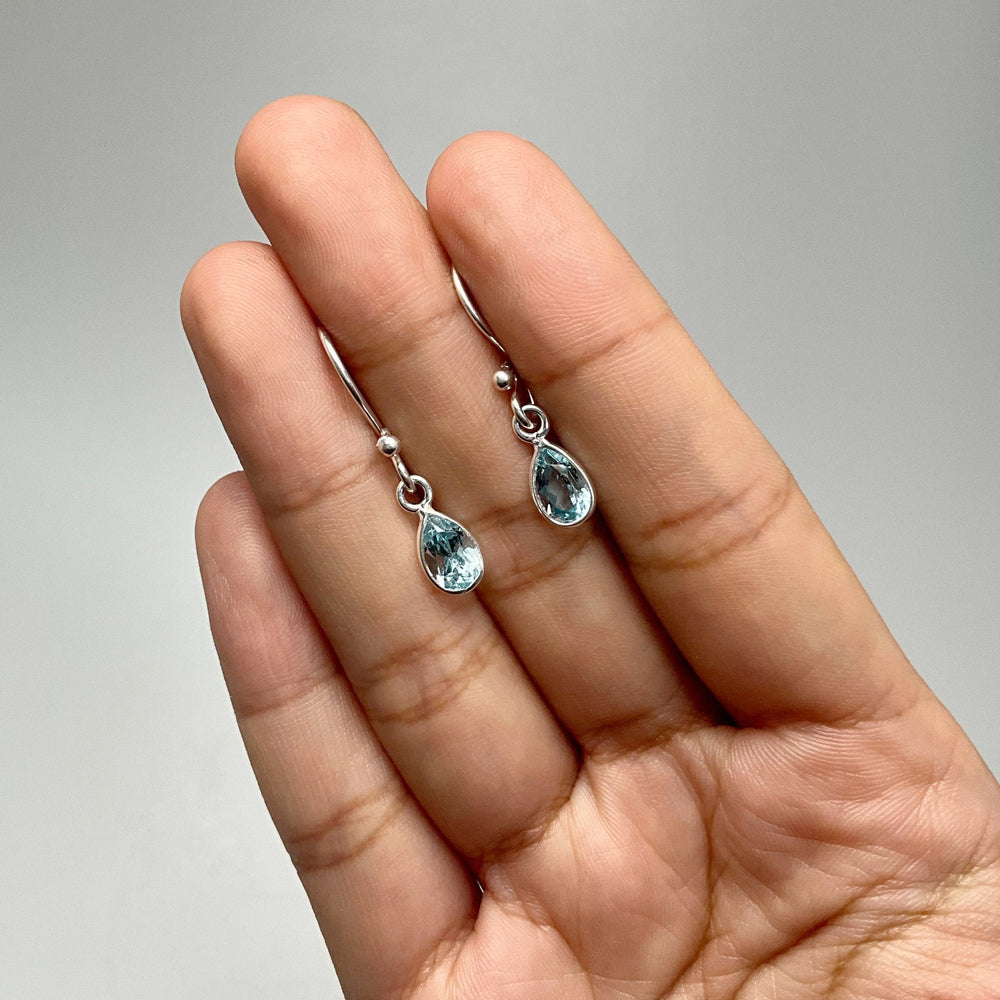 Blue Topaz Dangle Earrings