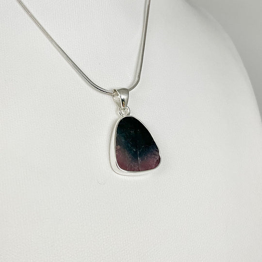 Blue and Pink Mixed Tourmaline Pendant