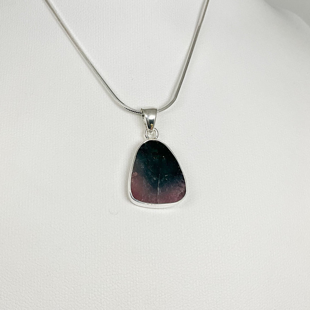 Blue and Pink Mixed Tourmaline Pendant