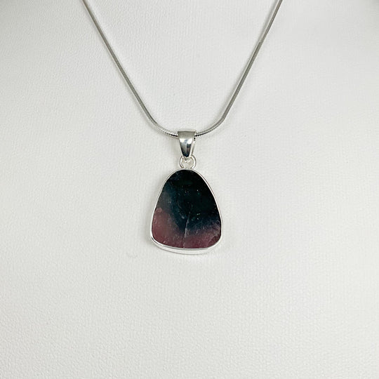 Blue and Pink Mixed Tourmaline Pendant