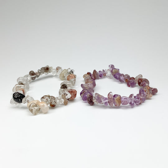 Phantom Quartz Chip Beaded Bracelet