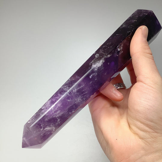 Double Terminated Amethyst Point on Stand