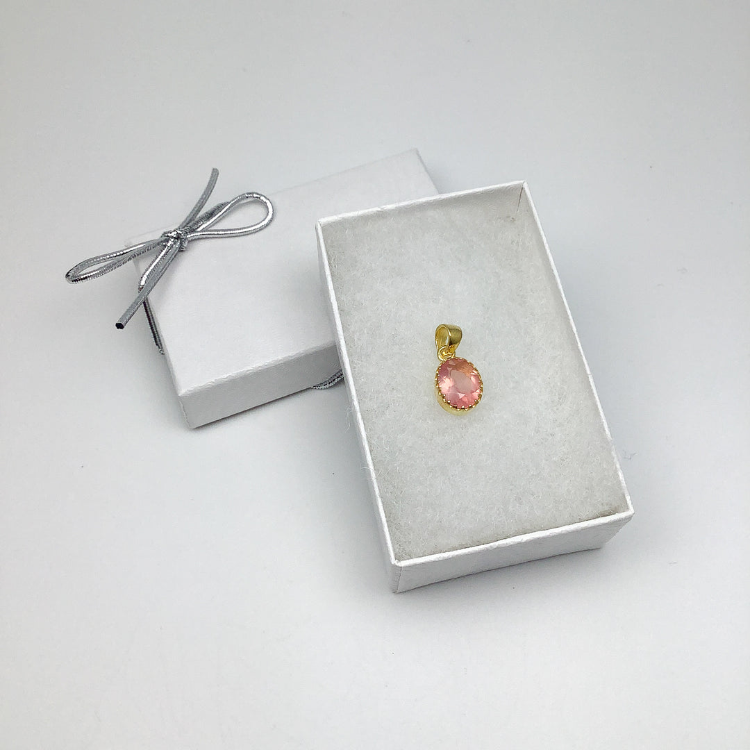 Rose Quartz Gold Finish Pendant