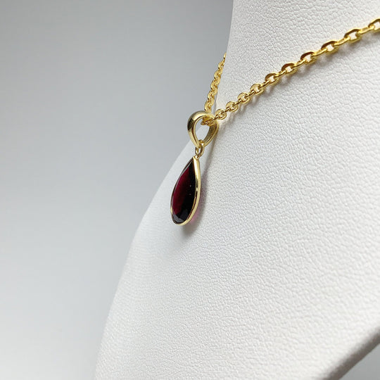 Garnet Gold Finish Pendant