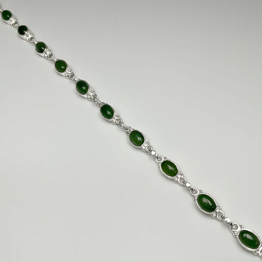 Canadian Jade Sterling Silver Bracelet