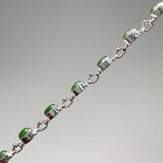 Canadian Jade Sterling Silver Bracelet