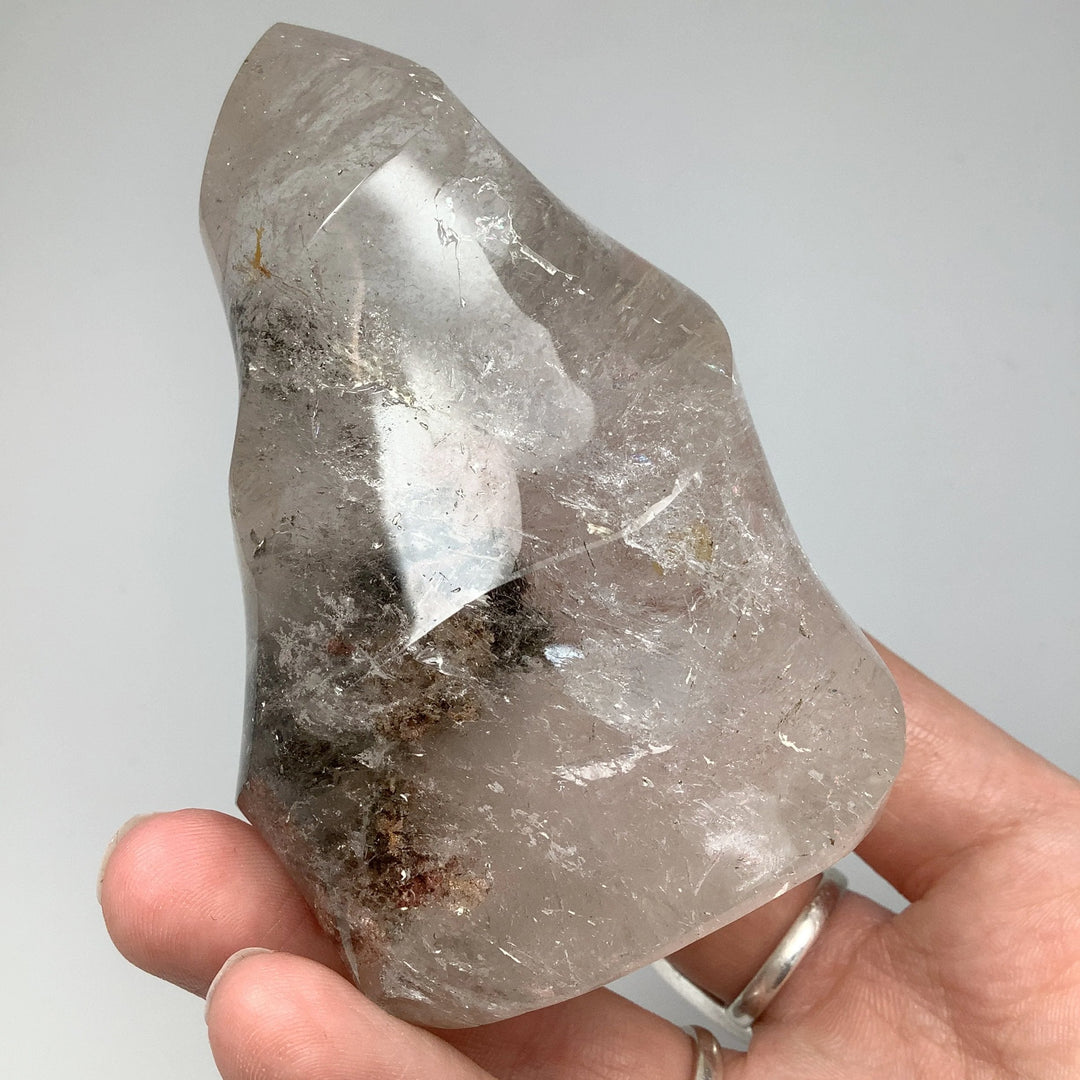 Carved Lodalite Quartz Flame