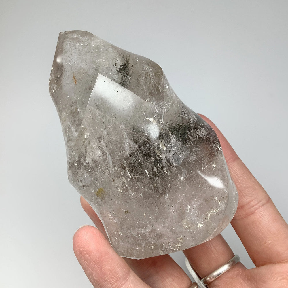 Carved Lodalite Quartz Flame