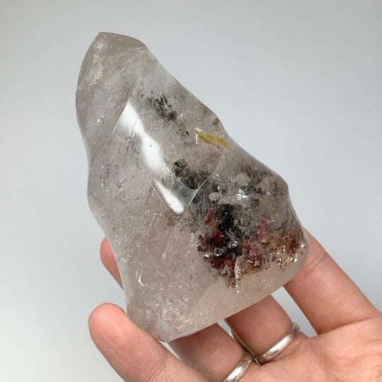 Carved Lodalite Quartz Flame