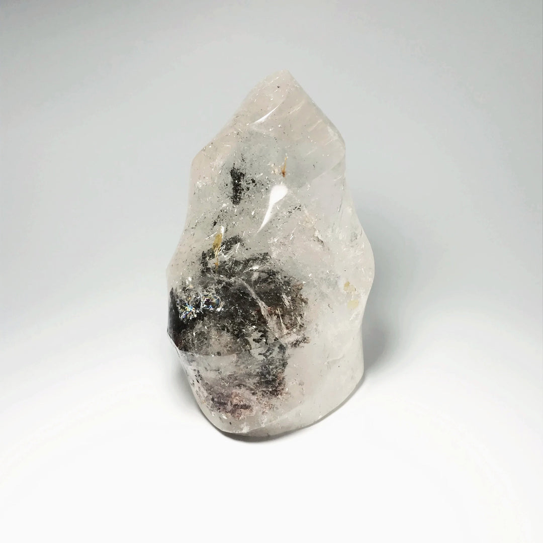 Carved Lodalite Quartz Flame