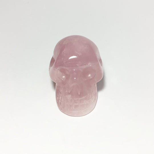 Carved Rose Quartz Skull