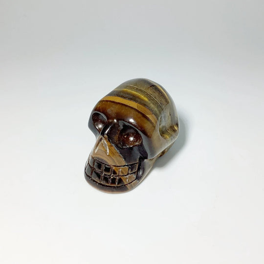 Carved Tiger Eye Skull